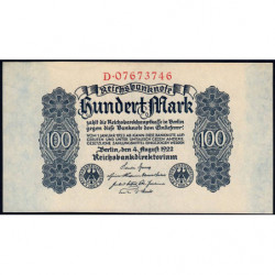 Allemagne - Pick 75 - 100 mark - 04/08/1922 - Série D- Etat : pr.NEUF