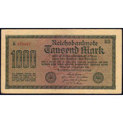 Allemagne - Pick 76b_1 - 1'000 mark - 15/09/1922 - Série BB - Etat : TTB