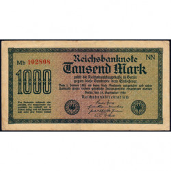 Allemagne - Pick 76b_1 - 1'000 mark - 15/09/1922 - Série NN - Etat : TB+
