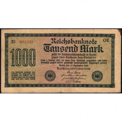 Allemagne - Pick 76b_1 - 1'000 mark - 15/09/1922 - Série OE - Etat : TB