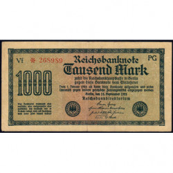 Allemagne - Pick 76b_2 - 1'000 mark - 15/09/1922 - Série PG - Etat : TTB