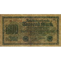 Allemagne - Pick 76b_2 - 1'000 mark - 15/09/1922 - Série PG - Etat : TTB