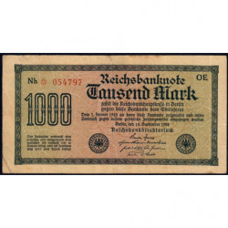 Allemagne - Pick 76b_3 - 1'000 mark - 15/09/1922 - Série OE - Etat : TB