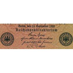 Allemagne - Pick 76b_3 - 1'000 mark - 15/09/1922 - Imp. OE - Série Xh - Etat : SUP