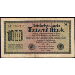 Allemagne - Pick 76b_4 - 1'000 mark - 15/09/1922 - Série OE - Etat : TB+