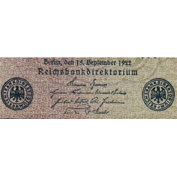 Allemagne - Pick 76c_1 - 1'000 mark - 15/09/1922 - Imp. HD - Série H - Etat : TB-