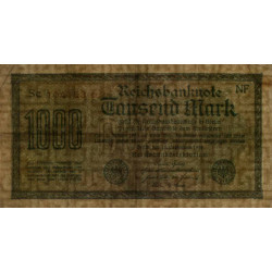 Allemagne - Pick 76c_4 - 1'000 mark - 15/09/1922 - Série NF - Etat : TB