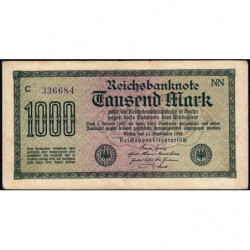 Allemagne - Pick 76d_1 - 1'000 mark - 15/09/1922 - Série NN - Etat : TB+
