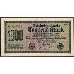 Allemagne - Pick 76d_1 - 1'000 mark - 15/09/1922 - Série NN - Etat : TTB