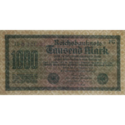Allemagne - Pick 76d_2 - 1'000 mark - 15/09/1922 - Série PG - Etat : NEUF