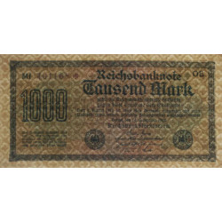 Allemagne - Pick 76d_3 - 1'000 mark - 15/09/1922 - Série OE - Etat : SUP+