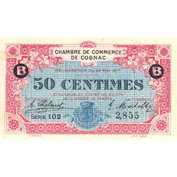 Cognac - Pirot 49-5 - 50 centimes - Série 102 - 24/05/1917 - Etat : SUP+