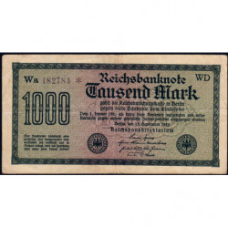 Allemagne - Pick 76d_3 - 1'000 mark - 15/09/1922 - Série WD - Etat : TB+
