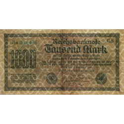 Allemagne - Pick 76e - 1'000 mark - 15/09/1922 - Imp. GB - Série Ha - Etat : TTB