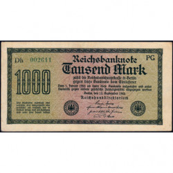 Allemagne - Pick 76e - 1'000 mark - 15/09/1922 - Série PG - Etat : SUP