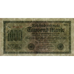 Allemagne - Pick 76g_1 - 1'000 mark - 15/09/1922 - Série NN - Etat : TTB