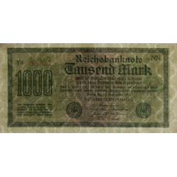 Allemagne - Pick 76g_1 - 1'000 mark - 15/09/1922 - Imp. NN - Série Ya - Etat : SPL