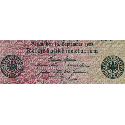 Allemagne - Pick 76g_2 - 1'000 mark - 15/09/1922 - Imp. OM - Série Ca - Etat : TTB