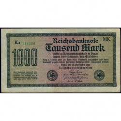 Allemagne - Pick 76h - 1'000 mark - 15/09/1922 - Série MK - Etat : TTB