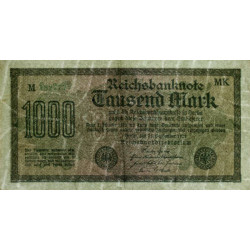 Allemagne - Pick 76h - 1'000 mark - 15/09/1922 - Imp. MK - Série M - Etat : SUP