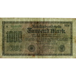 Allemagne - Pick 76h - 1'000 mark - 15/09/1922 - Série MM - Etat : TTB