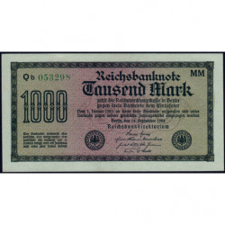 Allemagne - Pick 76h - 1'000 mark - 15/09/1922 - Série MM - Etat : SPL+