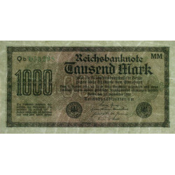 Allemagne - Pick 76h - 1'000 mark - 15/09/1922 - Série MM - Etat : SPL+