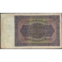 Allemagne - Pick 80 - 50'000 mark - 19/11/1922 - Série D - Etat : TB-