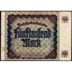 Allemagne - Pick 81a_1 - 5'000 mark - 02/12/1922 - Série O - Etat : TB+