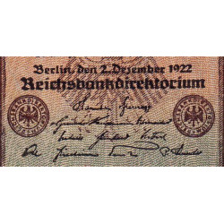 Allemagne - Pick 81a_1 - 5'000 mark - 02/12/1922 - Imp. O - Série Wa - Etat : TTB+