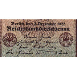 Allemagne - Pick 81a_1 - 5'000 mark - 02/12/1922 - Imp. B - Série Y - Etat : TB
