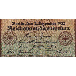 Allemagne - Pick 81a_1 - 5'000 mark - 02/12/1922 - Imp. S - Série K - Etat : TB