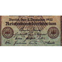 Allemagne - Pick 81a_3 - 5'000 mark - 02/12/1922 - Imp. Y - Série L - Etat : TTB