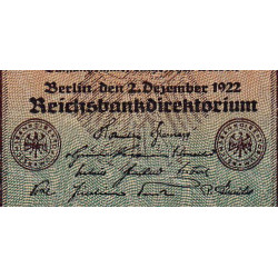 Allemagne - Pick 81c - 5'000 mark - 02/12/1922 - Imp. X - Série B - Etat : TTB