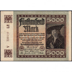 Allemagne - Pick 81c - 5'000 mark - 02/12/1922 - Imp. LE - Série V - Etat : TTB