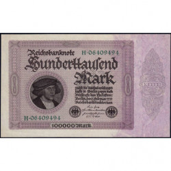 Allemagne - Pick 83a_1 - 100'000 mark - 01/02/1923 - Série H - Etat : SPL+