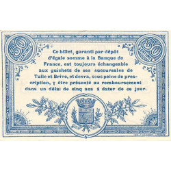 Corrèze (Brive, Tulle) - Pirot 51-8 - 50 centimes - Série D - 25/03/1915 - Etat : SPL+