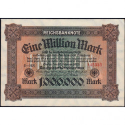 Allemagne - Pick 86a - 1'000'000 mark - 20/02/1923 - Série HR - Etat : SPL+