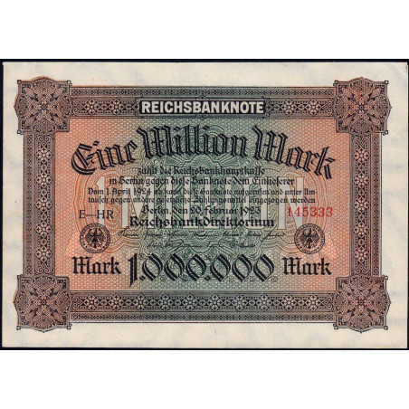 Allemagne - Pick 86a - 1'000'000 mark - 20/02/1923 - Série HR - Etat : SPL+