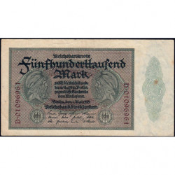 Allemagne - Pick 88a - 500'000 mark - 01/05/1923 - Série D - Etat : TTB-