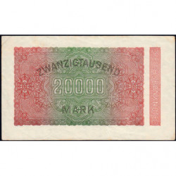 Allemagne - Pick 85a_1 - 20'000 mark - 20/02/1923 - Série DK - Etat : SPL