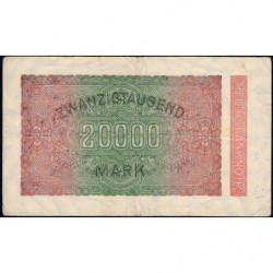 Allemagne - Pick 85b_1 - 20'000 mark - 20/02/1923 - Série BK - Etat : TB+