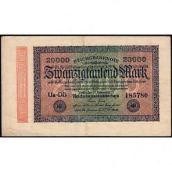 Allemagne - Pick 85b_1 - 20'000 mark - 20/02/1923 - Série DB - Etat : TB+