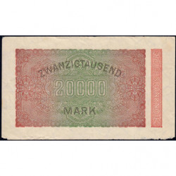 Allemagne - Pick 85f - 20'000 mark - 20/02/1923 - Série FN - Etat : TB+