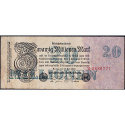 Allemagne - Pick 97a - 20 millions mark - 25/07/1923 - Série Z - Etat : TB