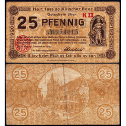 Allemagne - Notgeld - Köln - 25 pfennig - 31/12/1920 - Série K II - Réf K30.15 - Etat : TB