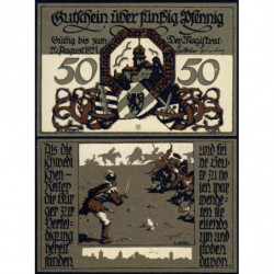 Allemagne - Notgeld - Delitzsch - 50 pfennig - Type 6 - 1921 - Etat : NEUF