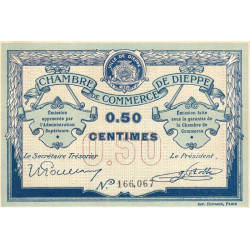 Dieppe - Pirot 52-1b - 50 centimes - Sans date (1915) - Etat : SUP