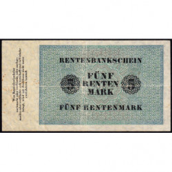 Allemagne - Pick 163 - 5 rentenmark - 01/11/1923 - Série M - Etat : TB+ à TTB