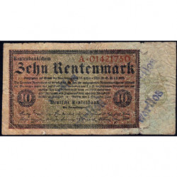 Allemagne - Pick 164 - 10 rentenmark - 01/11/1923 - Série A - Etat : B